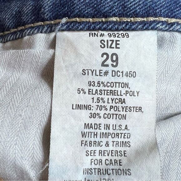 Level 99 High Rise Blue Jean Shorts Mid-Thigh Cuffed Size 29 - Picture 3 of 5